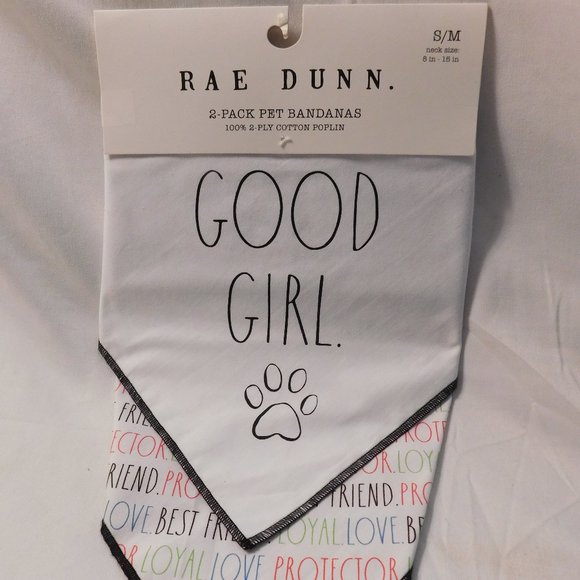 Rae Dunn Pet Bandanas 2 in Pack Size S/M NEW - Picture 1 of 5
